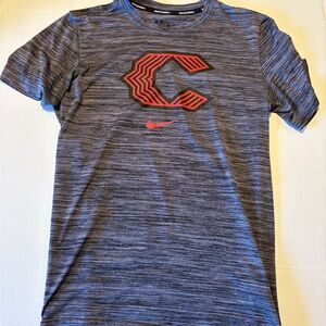 Nike Heathered Gray City Connect T-Shirt with Red Logo Small